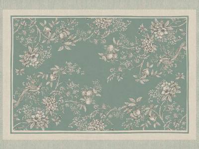 Mantel de Algodón y Lino en tono Celeste.