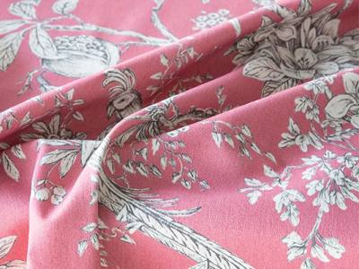 Mantel de Algodón y Lino en tono Rosa.